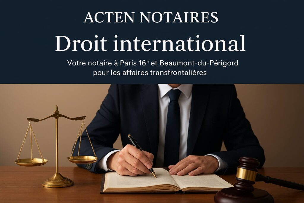 Notaires bilingues anglais italien en droit international à Paris 16 et Beaumont-du-Périgord - ACTEN NOTAIRES